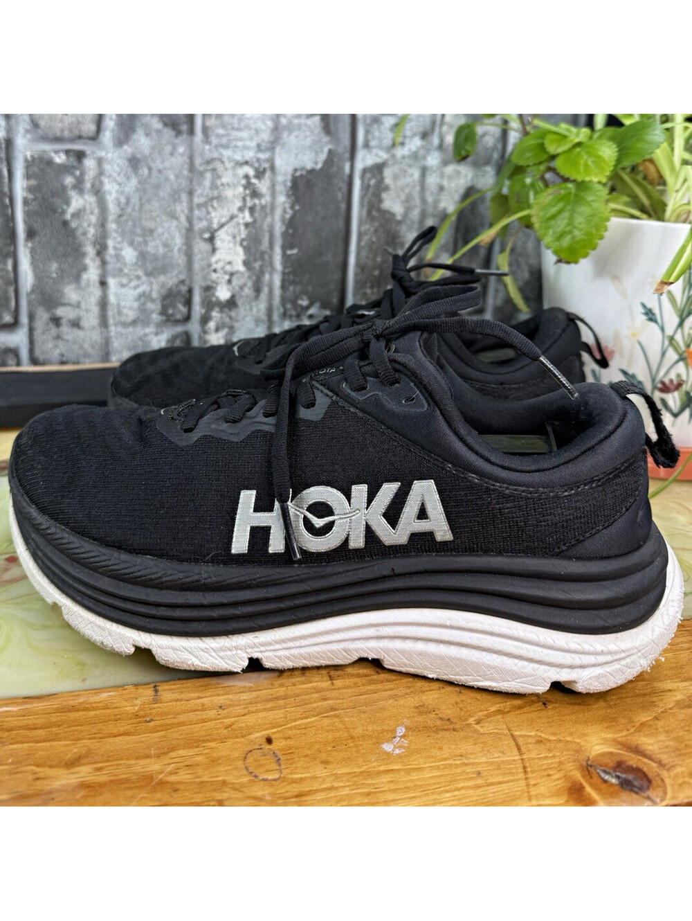 HOKA Gaviota 5 Women's Running Shoes Black/White US 8B 1134235